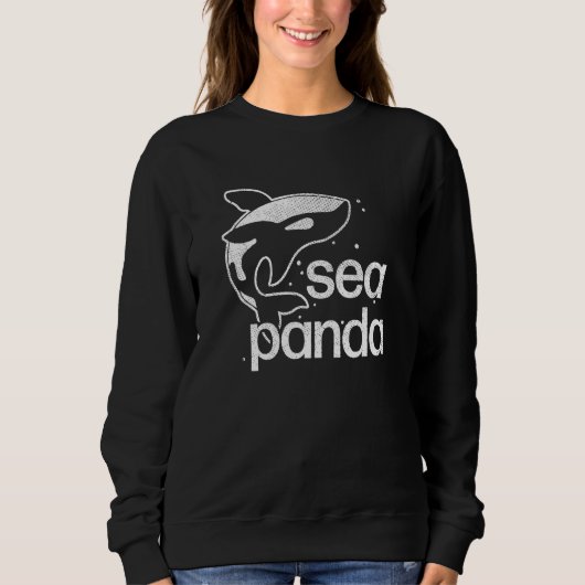 Sea Panda  Saying Ocean Beach Cute Orca Whale Dolp Sweatshirt (Vorderseite)