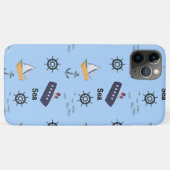 Sea pattern on blue Case-Mate iPhone hülle (Rückseite (Horizontal))