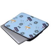 Sea pattern on blue laptopschutzhülle (Vorne Knopf)