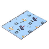 Sea pattern on blue notizblock (Linke Seite)