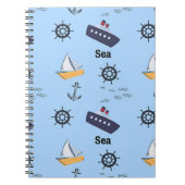 Sea pattern on blue notizblock (Vorderseite)