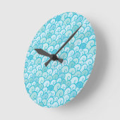 Sea Pattern Runde Wanduhr (Winkel)