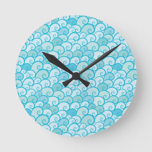 Sea Pattern Runde Wanduhr (Vorderseite)