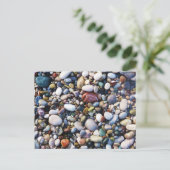 Sea Pebbles Beach Stones Rhodes Griechenland Postkarte (Stehend Vorderseite)