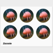 Sea Pig Überraschung Runder Aufkleber (Blatt)