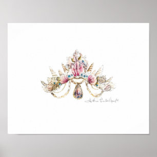 Sea Princess Crown Print von Heather French Henry Poster