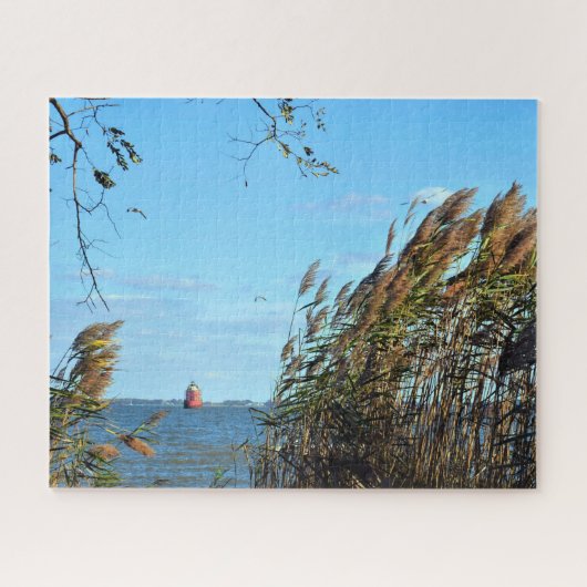 Sea Reeds und Lighthouse Jigsaw Puzzle (Horizontal)