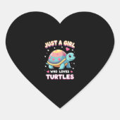 Sea Reptile Turtle Lovers Just A Girl Who Loves Tu Herz-Aufkleber (Vorderseite)