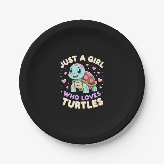Sea Reptile Turtle Lovers Just A Girl Who Loves Tu Pappteller (Vorderseite)
