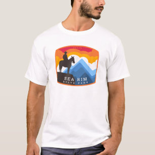 Sea Rim Staat Park Texas TX Reittier Abzeichen T S T-Shirt