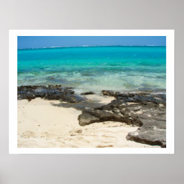 Sea Rocks Sand Beach Vanuatu Insel Landschaft Poster