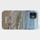 Sea & Sand Beach Waves Personalisierter Name Case-Mate iPhone Hülle (Rückseite (Horizontal))