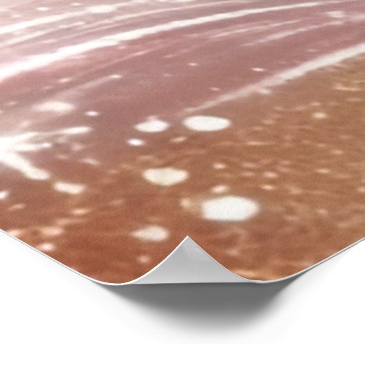 *~* Sea Sand Glitzer AP60 Ocean Coastal Beach Wave Poster (Ecke)