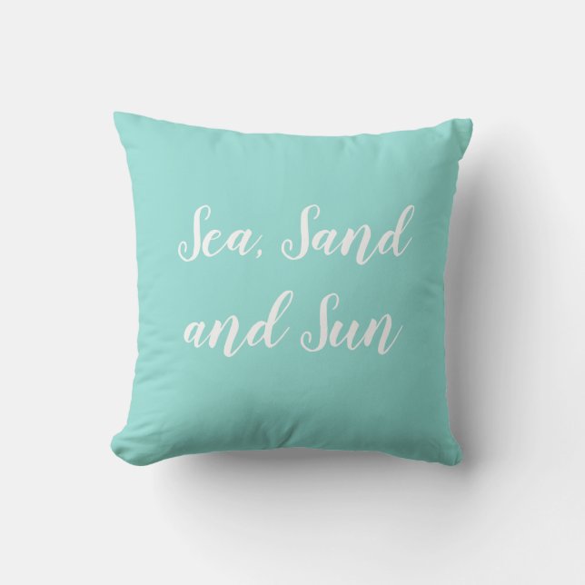 Sea Sand und Sun Beach Throw Kissen (Vorderseite)