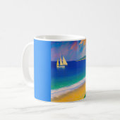 Sea Scape 09 "Yacht in the bay" Kaffeetasse (Vorderseite Links)