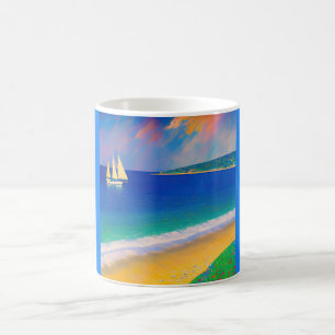 Sea Scape 09 "Yacht in the bay" Kaffeetasse