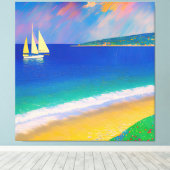 Sea Scape 09 "Yacht in the bay" Leinwanddruck (Insitu (Holzboden))