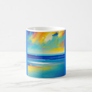 Sea Scape 10 "Auf dem Sand stecken". Kaffeetasse