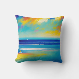 Sea Scape 10 "Auf dem Sand stecken". Kissen