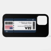 SEA Seattle Boarding Pass - USA Ticket iPhone Hülle (Back Horizontal)
