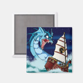 Sea Serpent Drama Magnet (Vorderseite/Rückseite)