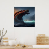 Sea Serpent - Jörmungandr Poster (Küche)