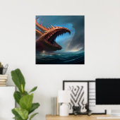 Sea Serpent - Jörmungandr Poster (Heimbüro)