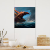 Sea Serpent - Jörmungandr Poster (Küche)