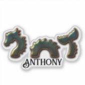 Sea Serpent mit Ihrem Namen Aufkleber (Vorderseite)