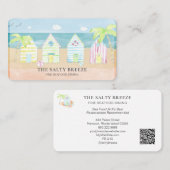 *~* Sea Shacks Sand Bucket Palm Dining Beach Visitenkarte (Vorne/Hinten)