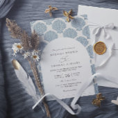 Sea Shell Beach Elegant Modern QR Code Wedding Einladung