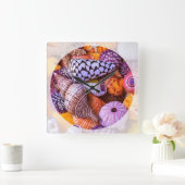 Sea Shells Quadratische Wanduhr (Zuhause)