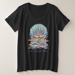 Sea Shore Beach Vibe Aquamariner und Lila T - Shir Große Größe T-Shirt