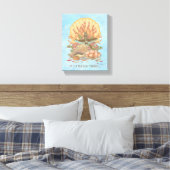 Sea Shore Beach Vibe Aquamarines und Lila Poster Leinwanddruck (Insitu (Schlafzimmer))