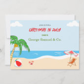 Sea Side Christmas in July Custom Name Log & Text Einladung (Vorderseite)
