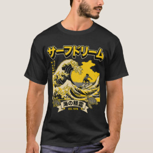 Sea Spirit Surf Traum - Gelbe Japanische Welle T-Shirt