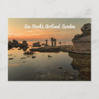 Sea Stacks Gotland Schweden stilisiert