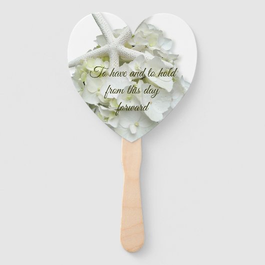 Sea Star Hydrangea White Wedding Han Fächer (Rückseite)