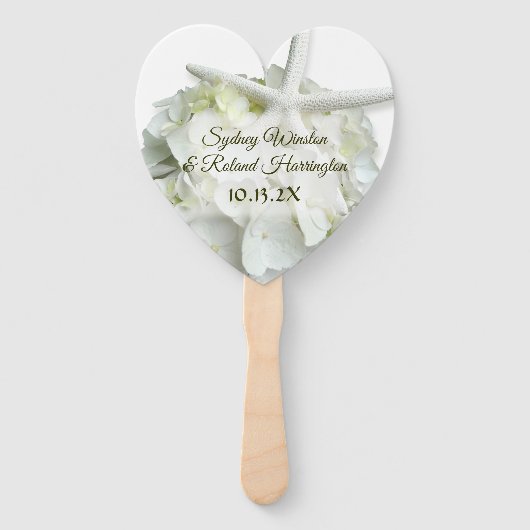 Sea Star Hydrangea White Wedding Han Fächer (Vorderseite)