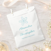 Sea Star & Wirbel Aqua & White Gevor Taschen Geschenktütchen (Ausgeschnitten)