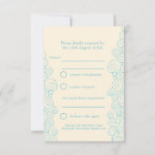 Sea Star & Wirbel Blue & Creme Hochzeit RSVP Karte (Rückseite)