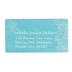 Sea Star & Wirbel Blue Hochzeitstitel