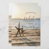 Sea stars Beach Brautparty Einladung (Vorne/Hinten)