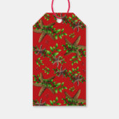 Sea Stars Holly Red Beach Weihnachten Geschenkanhänger (Rückseite)