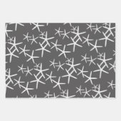 Sea Stars Muster Grau Shades Wrapping Paper Geschenkpapier Set (Vorderseite 3)