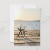 Sea stars Sand Beach Empfang Einladung (Rückseite)