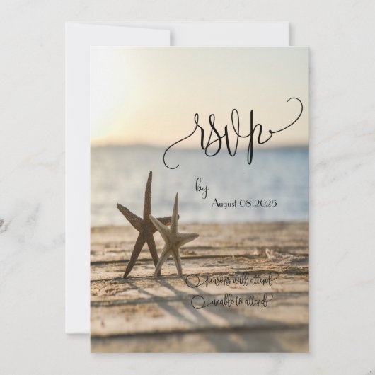 Sea stars Sand Beach Script UAWG Einladung (Vorderseite)