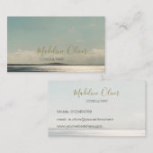 Sea Sun Ocean Travel Blue Modernes, stilvolles Gol Visitenkarte (Vorne/Hinten)