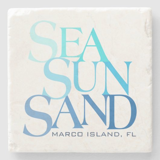 Sea Sun Sand Untersetzer (Vorderseite)