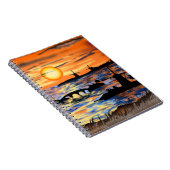 Sea Sunrise Notebook Niederlande Landschaft Notizblock (Rechte Seite)